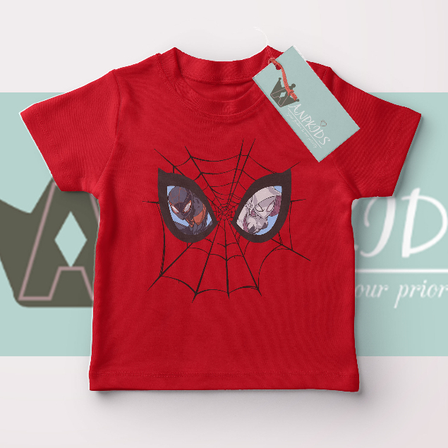เสื้อยืด-พิมพ์ลาย-spiderman-two-eye-super-hero