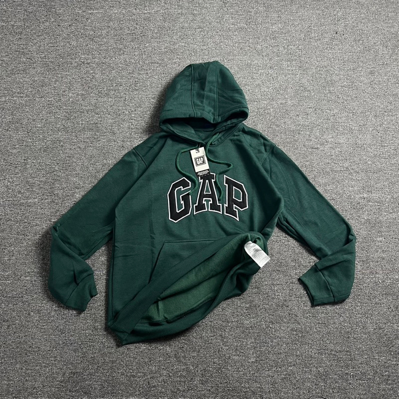 เสื้อกันหนาว-มีฮู้ด-ลาย-gap-สีเขียว