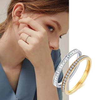 4s ขายส่ง Solo || แหวนไทเทเนียม สีทอง และสีขาว แหวนคู่รัก แหวนนิเวศน์