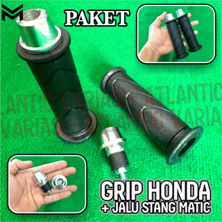 แฮนด์มือจับโครเมี่ยม สีดํา สําหรับรถจักรยานยนต์ HONDA HANDGRIP HONDA NMAX ALL LEXI REVO VARIO ALL BEAT SCOPPY SUPRA CBR อื่นๆ แบรนด์มอสโคว์ ของแท้ (ใช้แค่เสียบปลั๊ก)