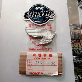 ตราสัญลักษณ์ตราสัญลักษณ์ Honda ปีกขวา R cb100 glatik cb 125 Honda z90 original fulfack