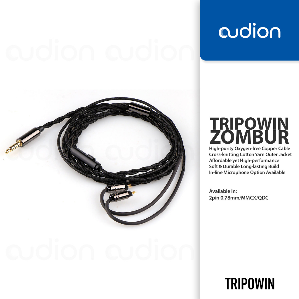 tripowin-zombur-สายเคเบิลอัพเกรด-iem-4n-ofc-ความบริสุทธิ์สูง-พร้อมไมโครโฟน