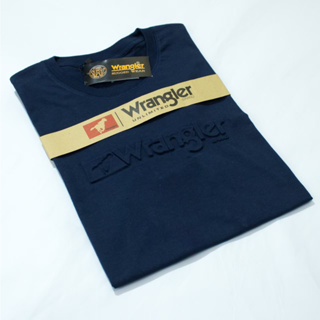 เสื้อยืด พิมพ์ลาย Wrangler Embos l Kaos Wrangler Sablon Timbul Navi คุณภาพดี