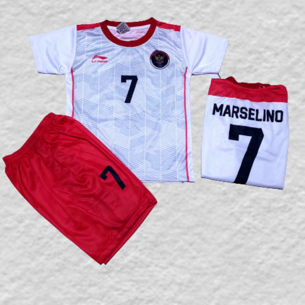 เสื้อกีฬาแขนสั้น-ลายทีมชาติฟุตบอล-argentina-jersey-vs-national-team-สไตล์อินโดนีเซีย-ไซซ์-6-12-ปี