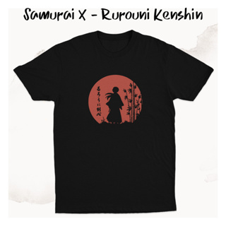 Rurouni Kenshin เสื้อยืด พิมพ์ลายอนิเมะ Samurai X K0322