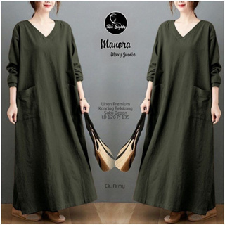 Hitam GAMIS ชุดเดรส MANORA DRESS WD M L XL XXL LINEN RAMI Material GAMIS Women Plain DUSTY LIME Black ARMY BROWN MODEL JUMBO Can GAMIS Women With Not HIJAB DRESS Party DRESS MUSLIM Women Korean MUSLIM Clothing Women