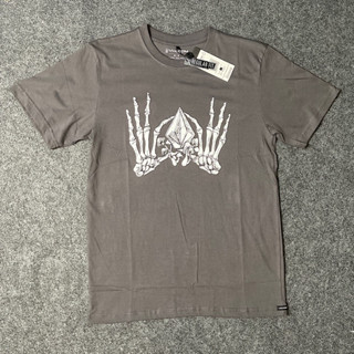 Amd 7377 VOLCOM เสื้อเชิ้ต สีเทา สําหรับผู้ชาย เล่นเซิร์ฟ