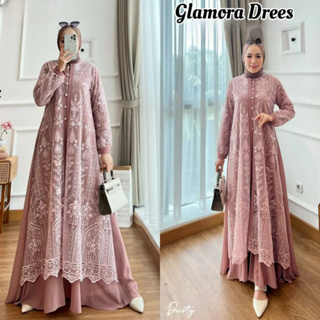 Gamis ชุดเดรส BL M L XL XXL สีเทา ไม่มีชุดเดรส สไตล์เกาหลี สําหรับผู้หญิงมุสลิม