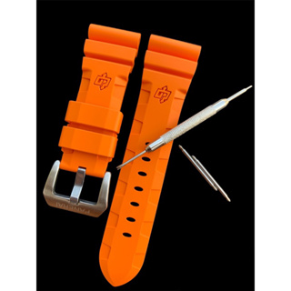 Panerai สายนาฬิกาข้อมือยาง สีส้ม ขนาด 24 มม.