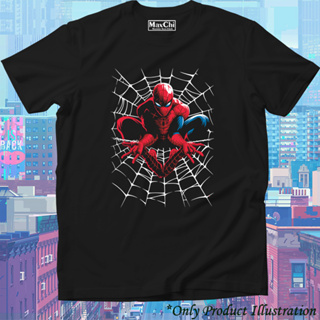 [MaxChi] เสื้อยืด ลาย Spiderman U (193) สีดํา สําหรับวัยรุ่น