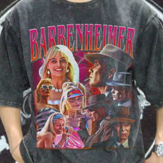 Barbenheimer BOOTLEG VINTAGE TEE เสื้อยืด | เสื้อยืด ขนาดใหญ่ ลาย Barbenheimer | เสื้อยืด พิมพ์ลาย BUILTUP สไตล์เรโทร | เสื้อยืด ลาย Barbenheimer พรีเมี่ยม