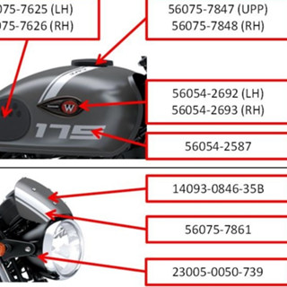 สติกเกอร์ติดถังน้ํามันเชื้อเพลิง สําหรับคาเฟ่ W175