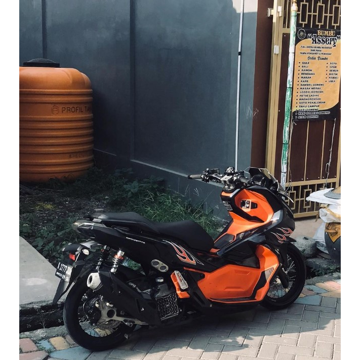 สติ๊กเกอร์สตริป API ADV 150 TRANSPARENT ORANGE | Shopee Thailand