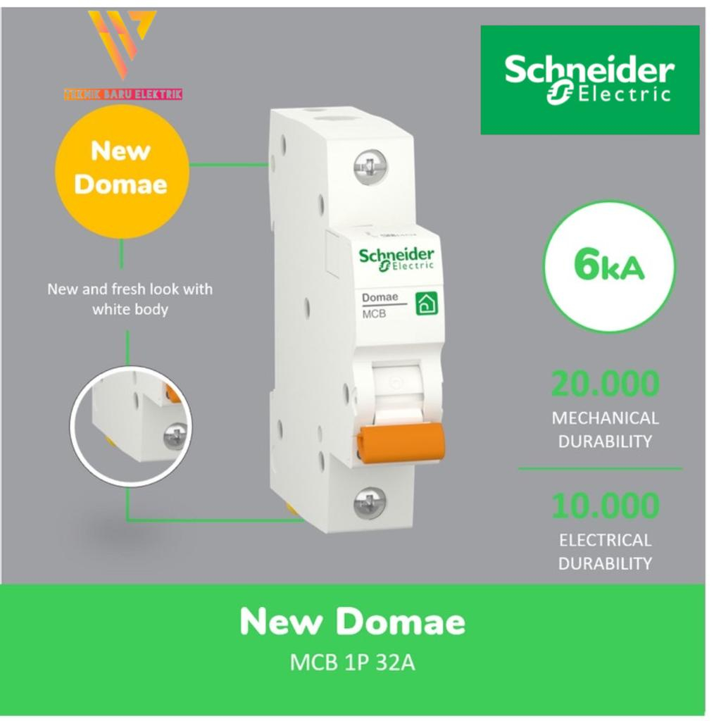 mcb-schneider-เบรกเกอร์ไฟฟ้า-1-เฟส-2a-4a-6a-10a-16a-20a-25a-32a-sni-220v