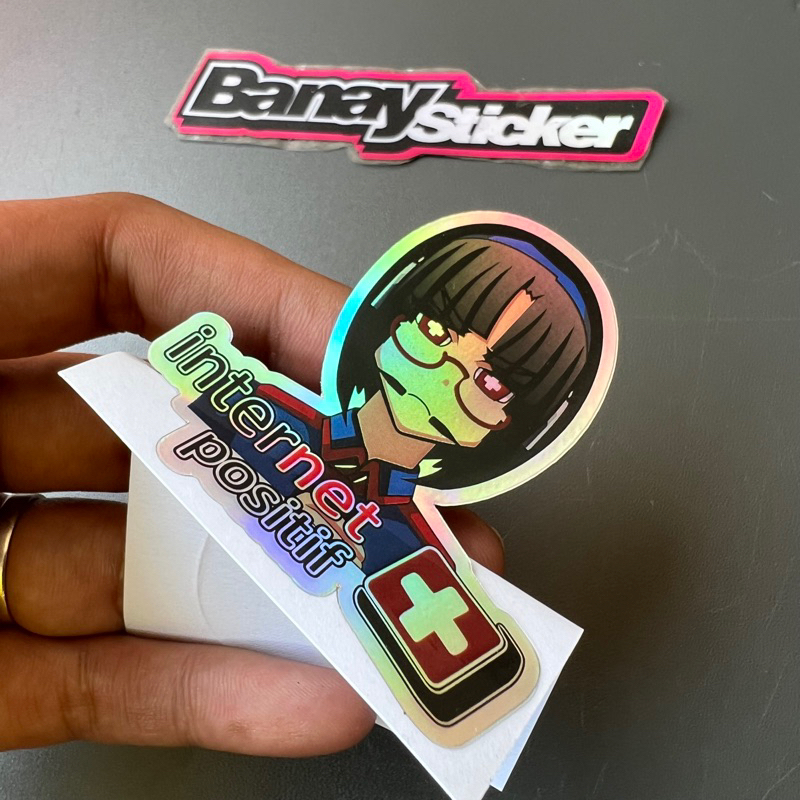 สติ๊กเกอร์ Positive INTERNET IPO CHAN print Sticker | Shopee Thailand