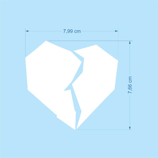 สติกเกอร์โลโก้ รูปหัวใจหัก สําหรับติดตกแต่ง