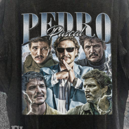 เสื้อยืด-ลาย-pedro-pascal-เสื้อยืด-ขนาดใหญ่-พิมพ์ลาย-pedro-pascal-สไตล์วินเทจ