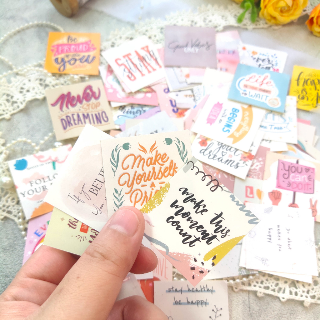 สติ๊กเกอร์ MOTIVATIONAL [RANDOM] JOURNAL FREEBIES OLSHOP GIFT FREE ...