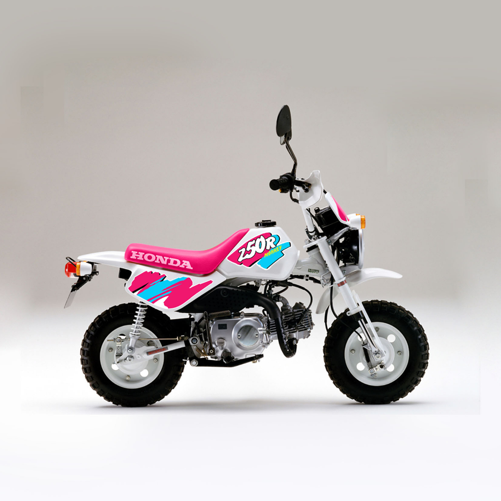 stikcer-สติกเกอร์-honda-monkey-baja-z50r-pink-cyan-hatesix