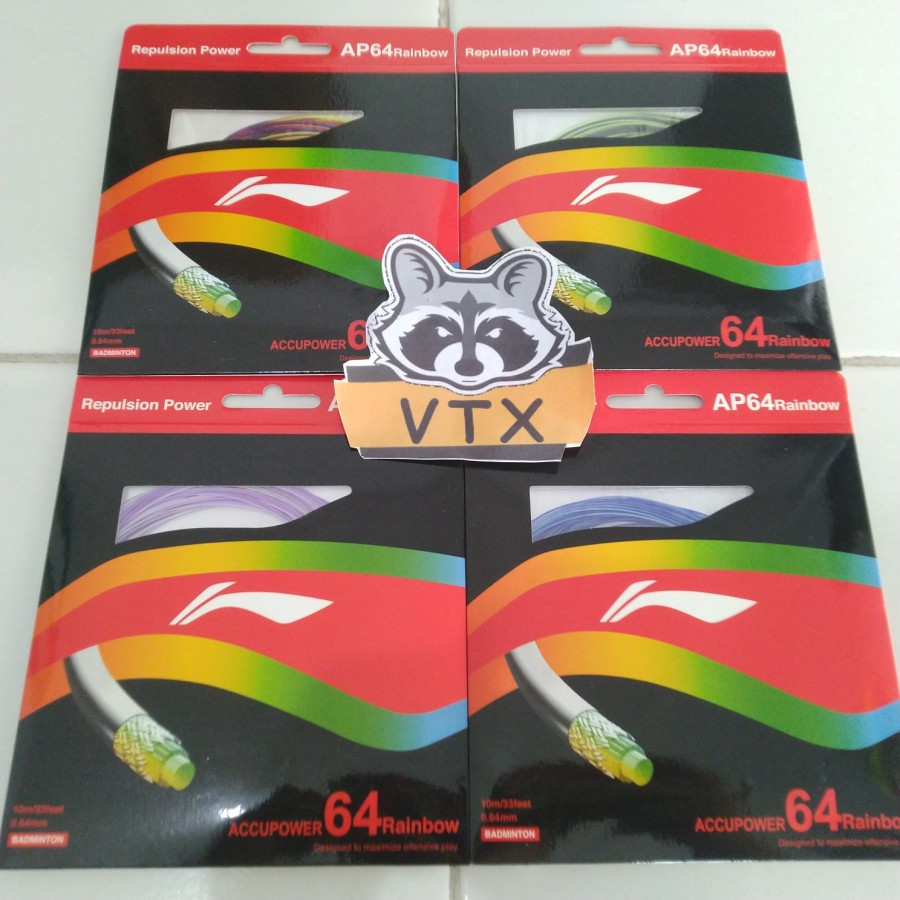 สายไม้แบดมินตัน Lining AP 64 Rainbow | Shopee Thailand
