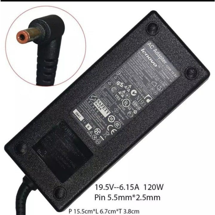 Caricabatterie 120W Per Lenovo IdeaPad Y510p Y550p E MSI GE60 GE70 | Alimentatore 19.5V 6.15A, Cavo 2m, Protezioni Da Corto Circuito E Sovratensione, Green Cell PRO