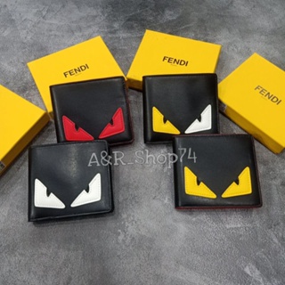 กระเป๋าสตางค์ แบบพับได้ ลายมอนสเตอร์ Fendi Eyes นําเข้า