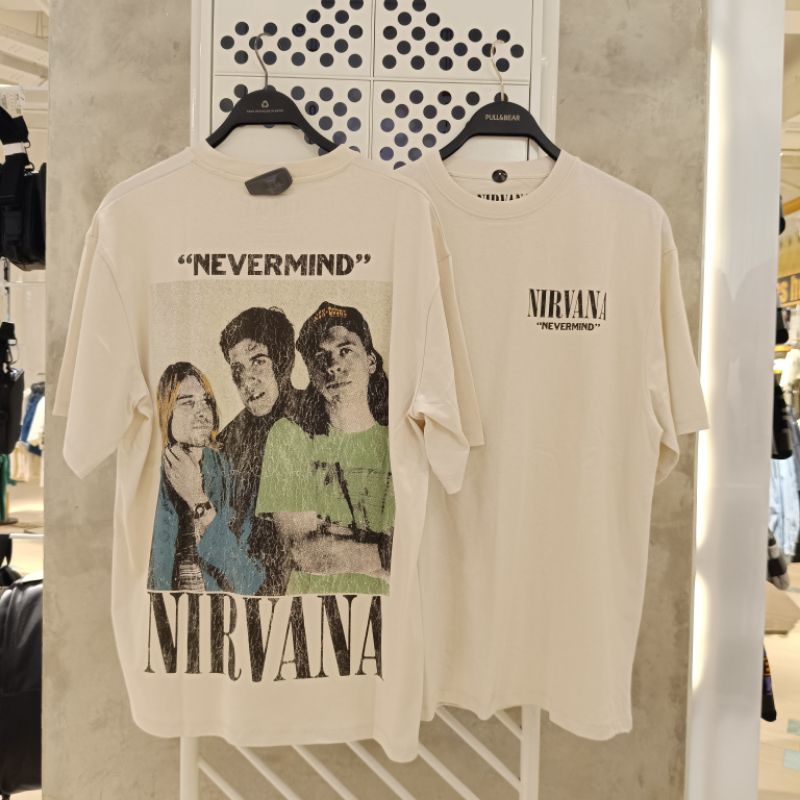 เสื้อยืด ลาย NIRVANA PULL&BEAR MAN Moslem (บริการจัดส่ง) Shopee Thailand