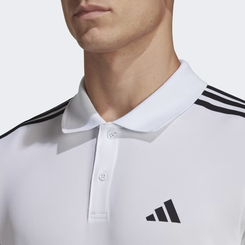 adidas-train-essentials-pique-3-stripes-เสื้อโปโล-สีขาว-ib8109-ของแท้
