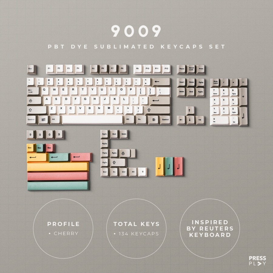 ชุดปุ่มกดย้อมสี-9009-pbt