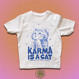 เสื้อครอปท็อป อัลบั้มเพลง karma is a cat cat lovers Taylor Swift midnight สไตล์วินเทจ สําหรับเด็ก y2k