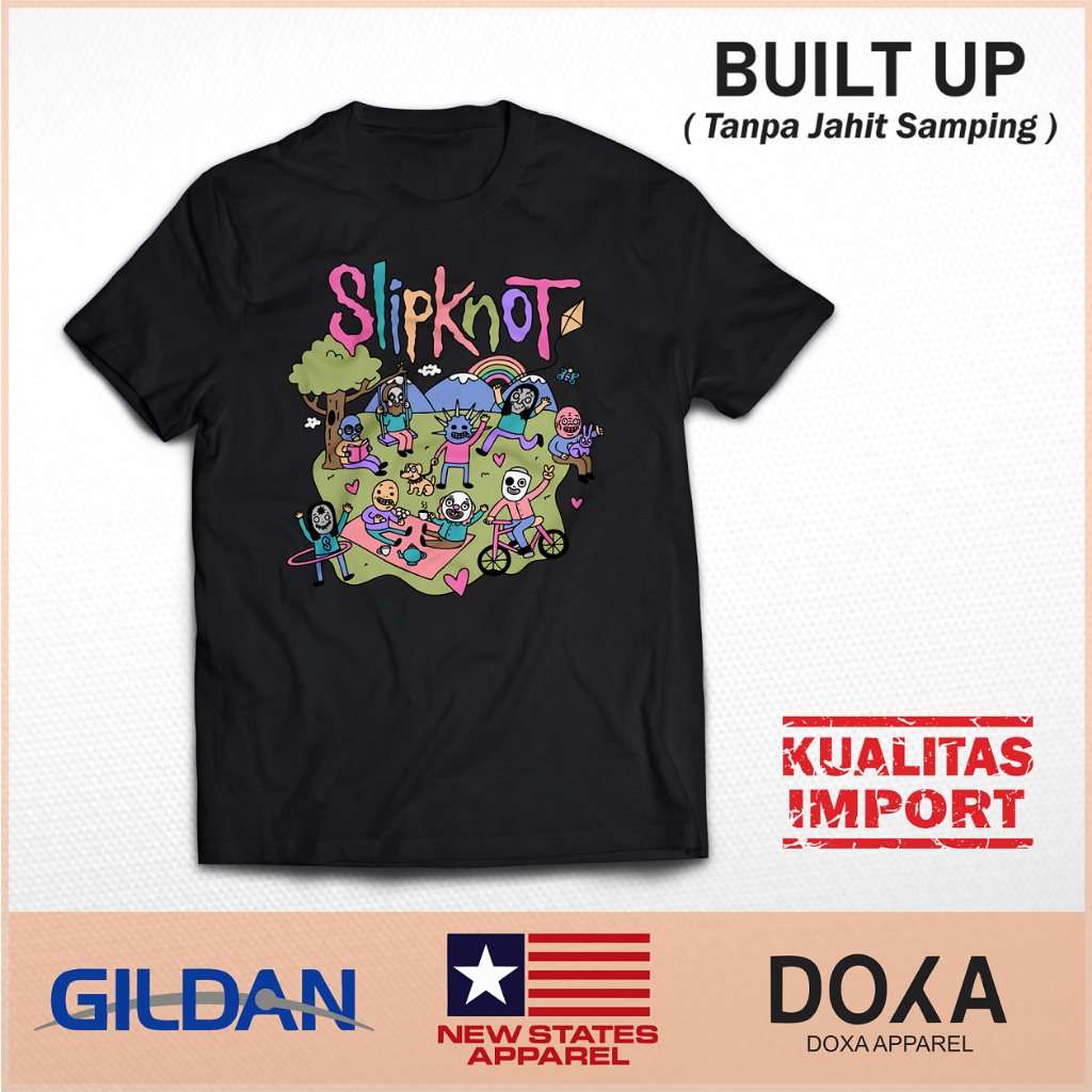 เสื้อยืด-พิมพ์ลาย-built-up-band-slipknot-เสื้อยืด-พรีเมี่ยม-พิมพ์ลาย-metal-rock-เสื้อผ้า-ลายการ์ตูนร็อคดนตรี-distro-น่ารัก