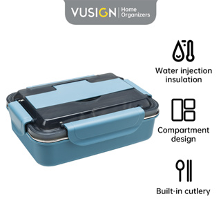 Vusign ชุดกล่องอาหารกลางวัน สเตนเลส 640 มล. VS943