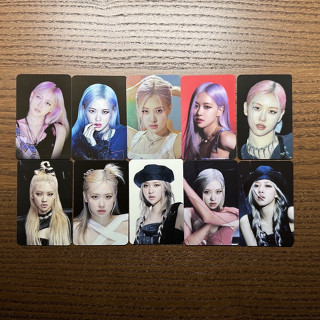 อัลบั้ม BLACKPINK PHOTOCARD PC OFFICIAL ORIGINAL YG ENTERTAINMENT BLACK PINK EXHIBITION FLIMTY PINK JENNIE JISOO ROSE LISA BORN PINK VENOM LOVESICK GIRL HOW YOU LIKE THAT THE ALBUM จํานวน 4 ชุด