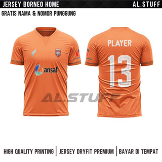 เสื้อกีฬาแขนสั้น ลายทีม Borneo Home 2023/2024 ฟรีชื่อโพสต์ และหมายเลขหลัง