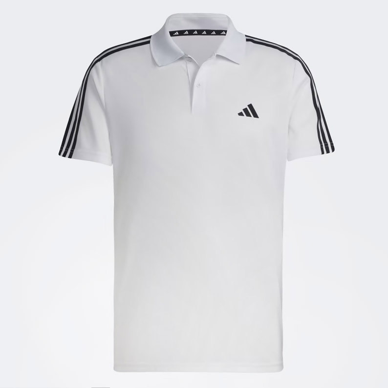 adidas-train-essentials-pique-3-stripes-เสื้อโปโล-สีขาว-ib8109-ของแท้