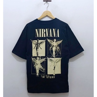 เสื้อยืด ขนาดใหญ่ ลาย Nirvana Utero In Utero สไตล์วินเทจ สําหรับผู้ชาย และผู้หญิง