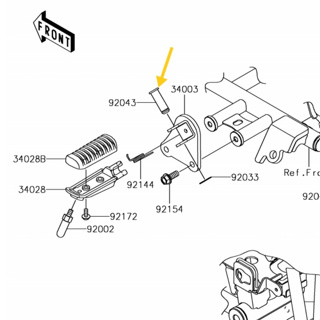 หมุดสลักเกลียว ด้านหน้า สําหรับ Kawasaki W175