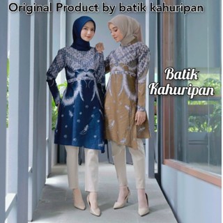 ผ้าบาติก เสื้อทูนิค ผู้หญิง สไตล์โมเดิร์น seno ayu motif by batik Ka Soganan