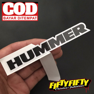 สติกเกอร์ พิมพ์ลาย Hummer แบบเคลือบเงา สําหรับติดตกแต่งหมวกกันน็อค รถจักรยานยนต์ รถยนต์