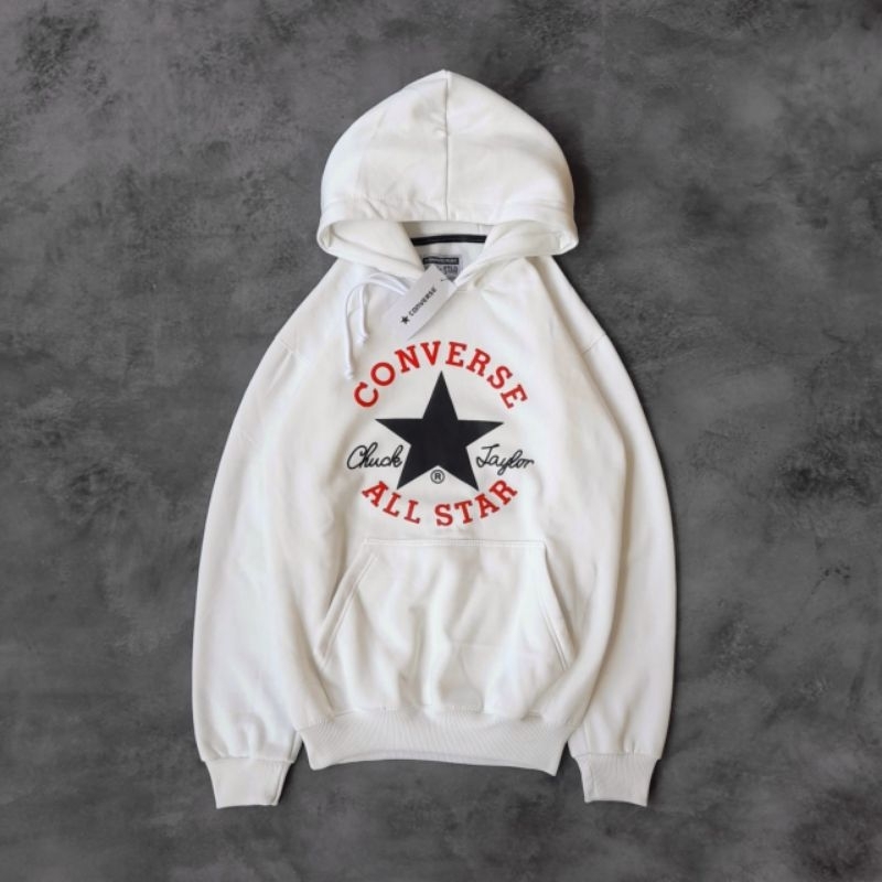 เสื้อแจ็กเก็ตกันหนาว-มีฮู้ด-ลายโลโก้-converseallstar-คุณภาพดี