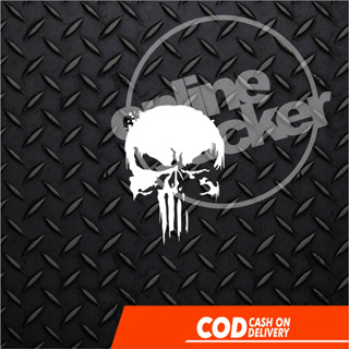 สติกเกอร์ The Punisher/Skull สําหรับติดตกแต่ง | ตัดบน