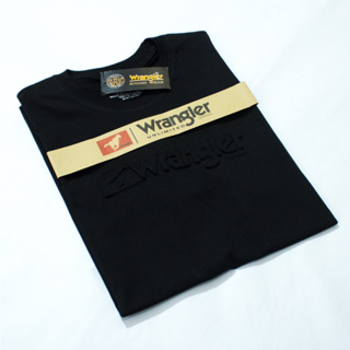 Hitam เสื้อยืด ลาย Wrangler Embos l Kaos Wrangler Sablon Timbul สีดํา คุณภาพพรีเมี่ยม