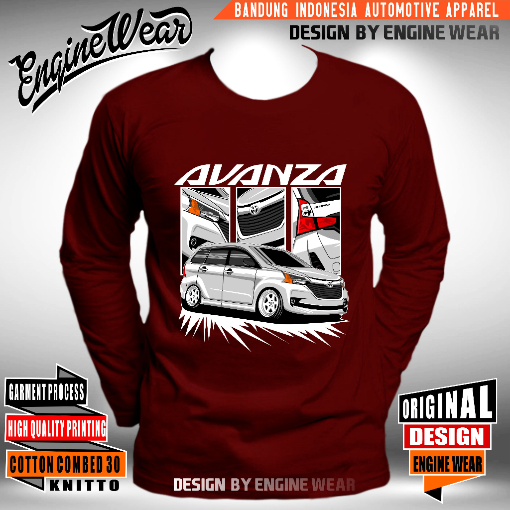 ใหม่-เสื้อยืด-พิมพ์ลายรถยนต์-toyota-avanza