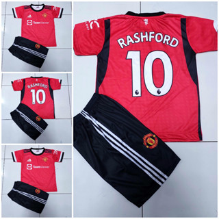 เสื้อกีฬาแขนสั้น ลายทีมชาติฟุตบอล Jersey man Uniteded Football ชุดเยือน สําหรับเด็ก