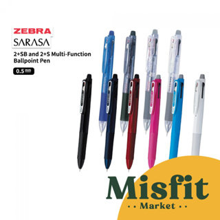 Zebra Sarasa 2+SB และ 2+S ปากกาลูกลื่น มัลติฟังก์ชั่น 0.5 มม. ฟังก์ชั่นปากกา 2S 2SB
