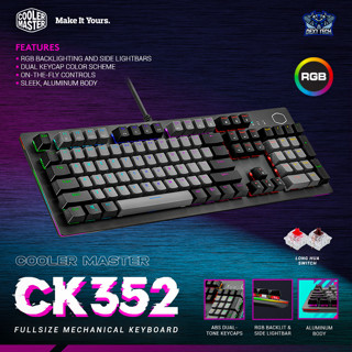 Cooler Master CK352 Mechanical RGB คีย์บอร์ดเกมมิ่ง (รุ่น RacunTech)