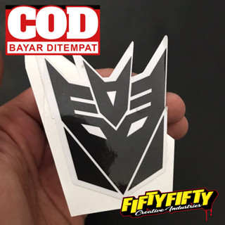 สติกเกอร์เคลือบเงา พิมพ์ลายโลโก้ DECEPTICON สําหรับติดตกแต่งหมวกกันน็อค รถจักรยานยนต์ รถยนต์