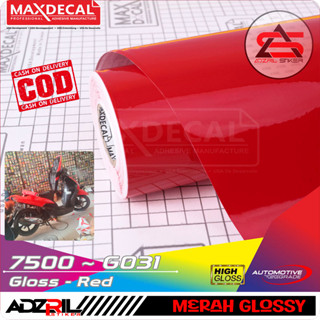 Scotlet Maxdecal สีแดงมันวาว 7500- G031 / สก๊อตเล็ตรถจักรยานยนต์ / สก๊อตเล็ตรถ / สก๊อตเล็ตตู้ปลา / สก๊อตเล็ตเคลือบเงา / สติกเกอร์มันวาว / สติกเกอร์กันรอยขีดข่วน / สก๊อตเล็ตพริกแดง / สก๊อตเล็ตสีแดง / รูปลอกโลหะ  ตัวถัง