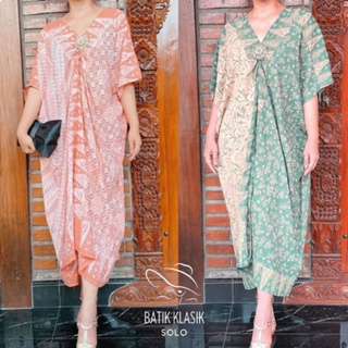 Kaftan ชุดแม็กซี่เดรส ผ้าบาติก สีพาสเทล สไตล์ปารีส