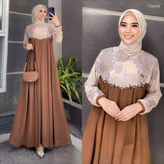 Gamis KIFARA DRESS BO M L XL XXL ชุดคลุมท้อง วัสดุที่เป็นมิตรต่อสิ่งแวดล้อม ผสมน้ําตาล ครีมมอคก้า ผู้หญิง ลวดลายล่าสุด MODEL JUMBO Get ผู้หญิง GAMIS ไม่มีชุดเดรส HIJAB สําหรับผู้หญิงมุสลิม เสื้อผ้ามุสลิม สไตล์เกาหลี สําหรับผู้หญิง